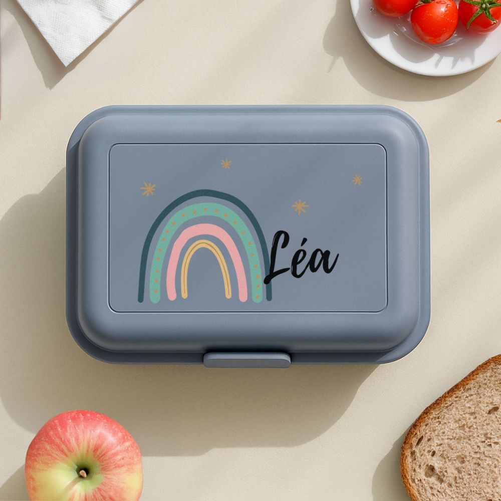Boîte-repas personnalisée avec arc-en-ciel