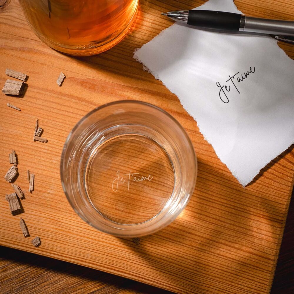 Verre à whisky personnalisé avec votre écriture