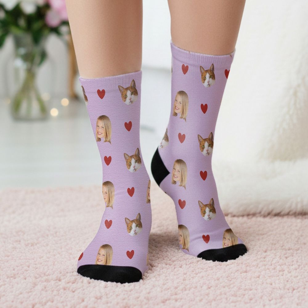 Chaussettes personnalisées avec animal de compagnie et visage