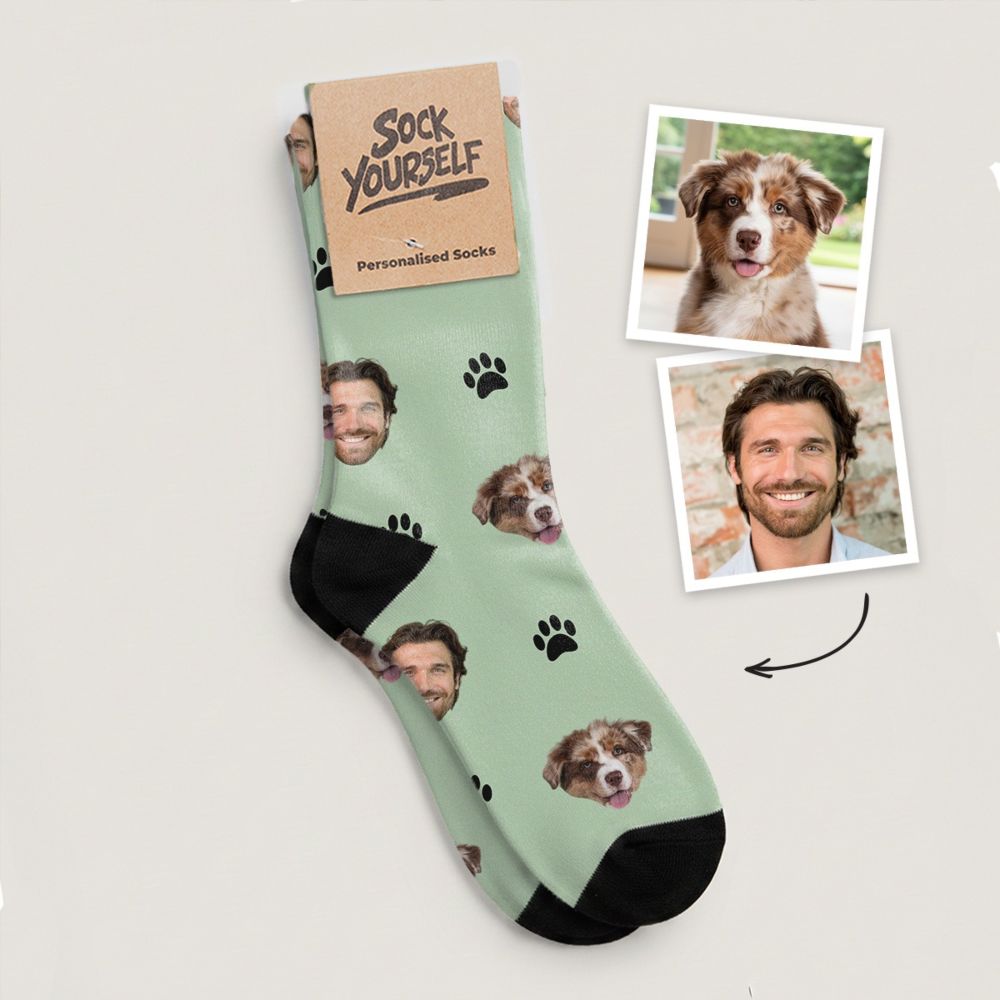 Chaussettes personnalisées avec animal de compagnie et visage