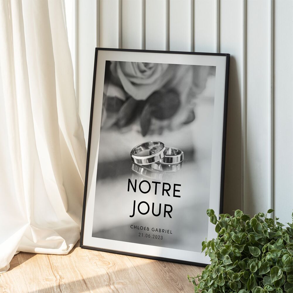 Poster photo personnalisé avec texte