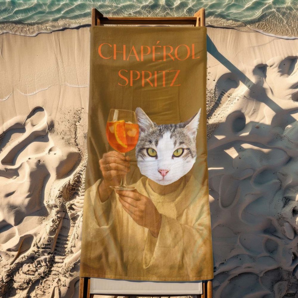 Serviette personnalisée Aperol avec visage