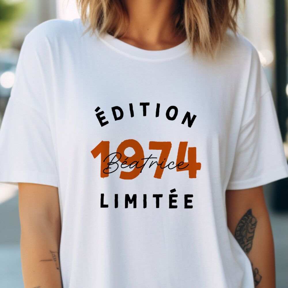 T-shirt personnalisé Édition Limitée avec année