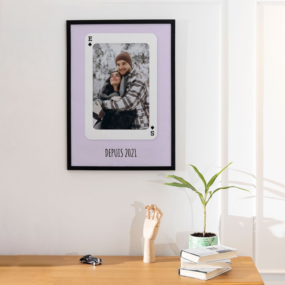 Poster personnalisé carte à jouer avec photo et texte