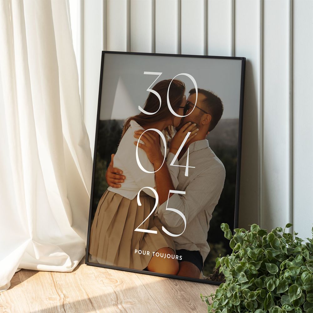 Poster personnalisé avec date et nom