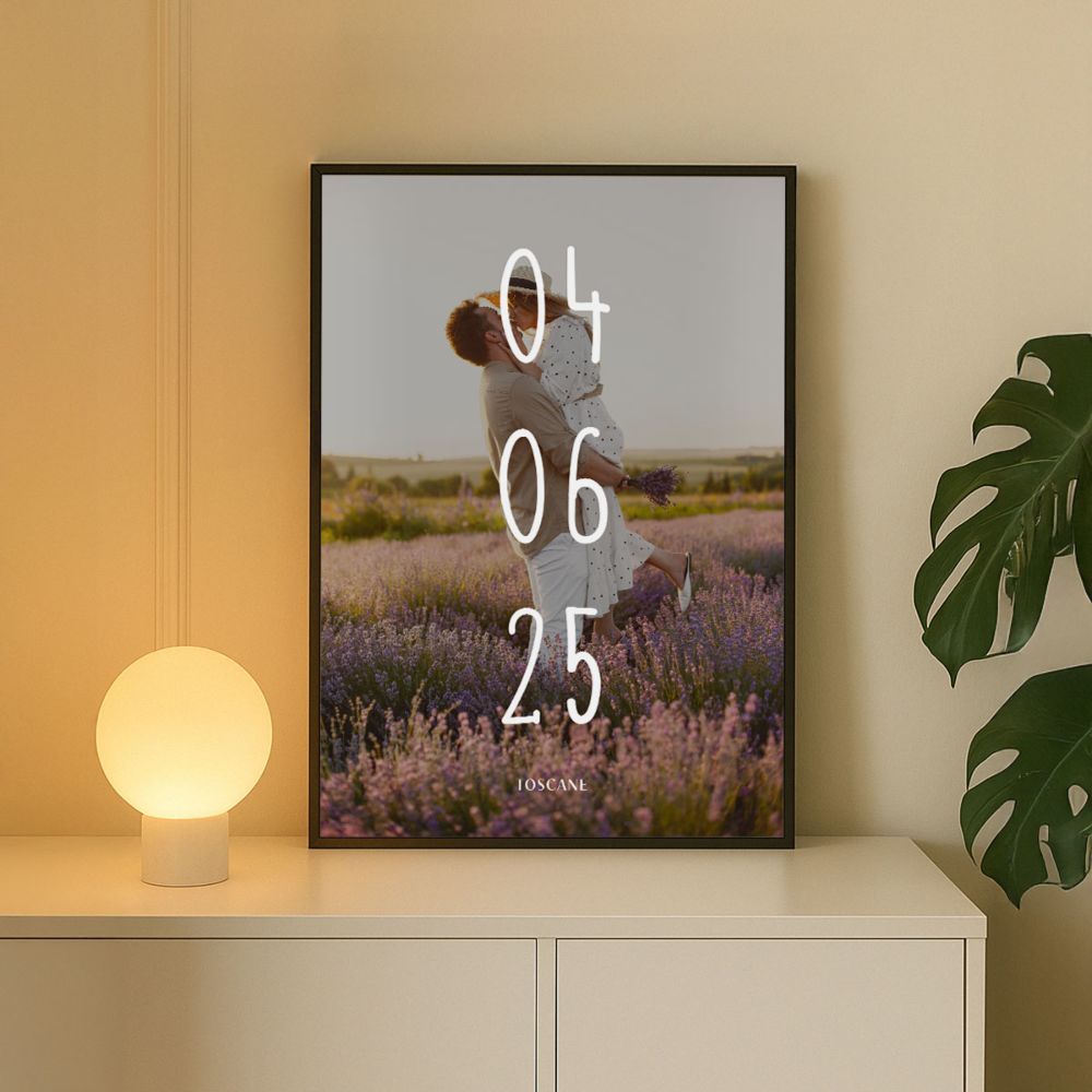 Poster personnalisé avec date et nom