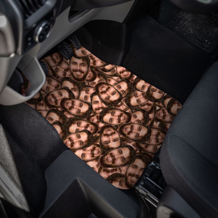 Tapis voiture personnalisé avec visage