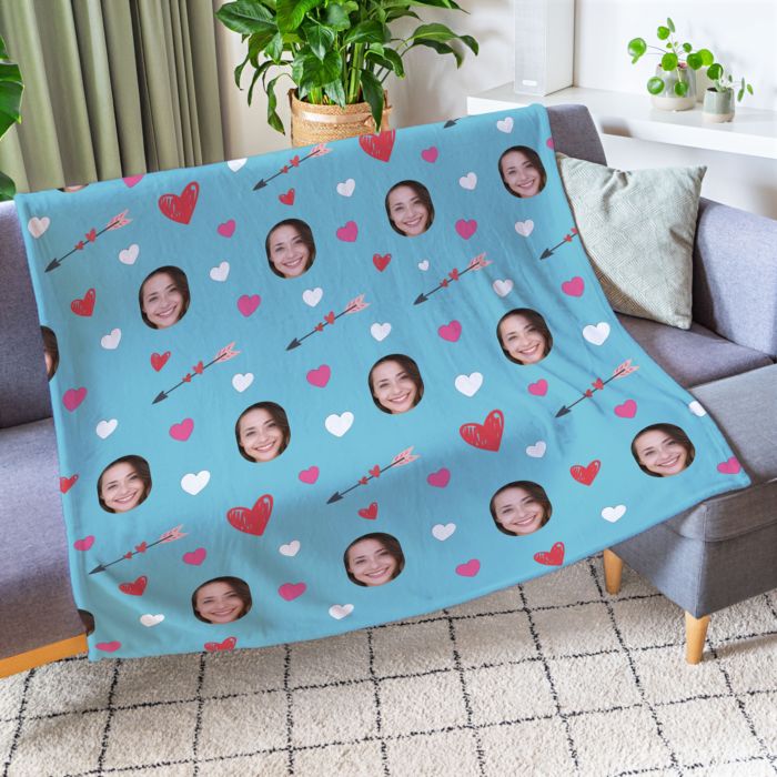 Couverture personnalisée avec visage - Différents motifs