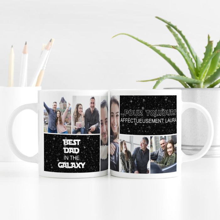 Tasse personnalisable avec 5 images et texte