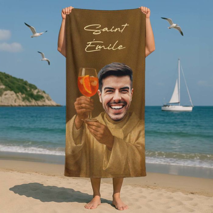Serviette personnalisée Aperol avec visage