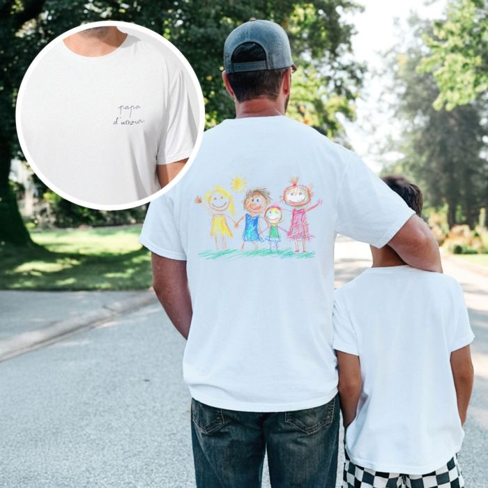 T-shirt personnalisé avec votre dessin devant et derrière
