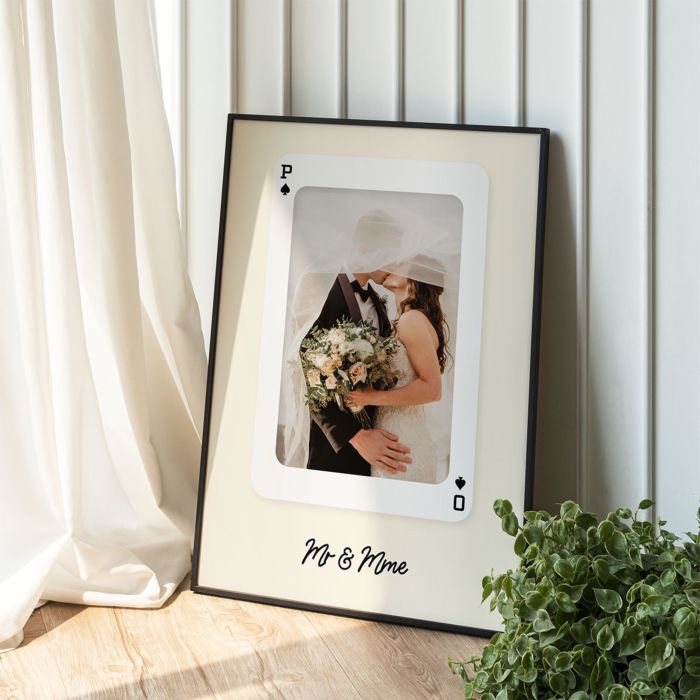 Poster personnalisé carte à jouer avec photo et texte