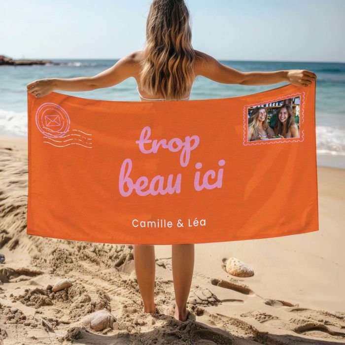 Serviette personnalisée Carte Postale