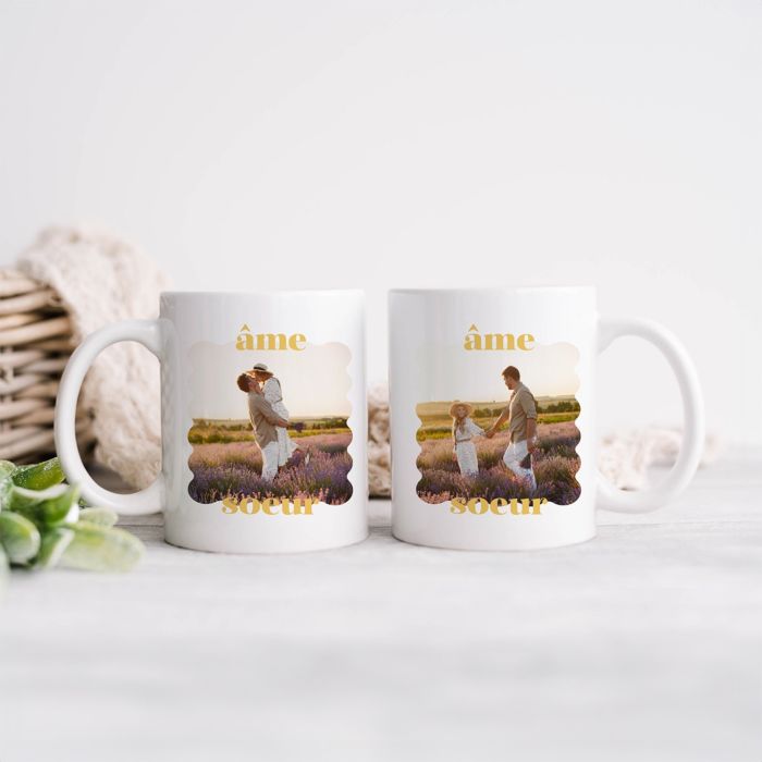 Mug personnalisé avec photo et message