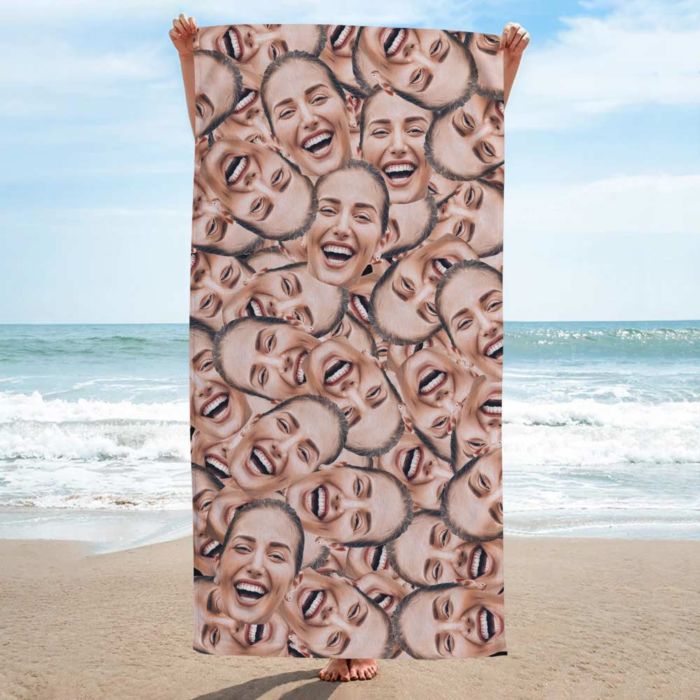 Serviette personnalisée avec visage