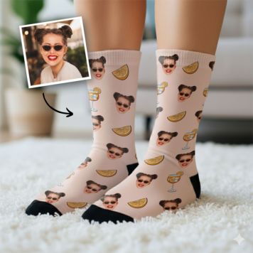 Chaussettes personnalisées Aperol avec visage