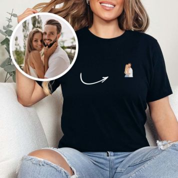 T-shirt personnalisé avec petite illustration