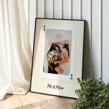 Poster personnalisé carte à jouer avec photo et texte